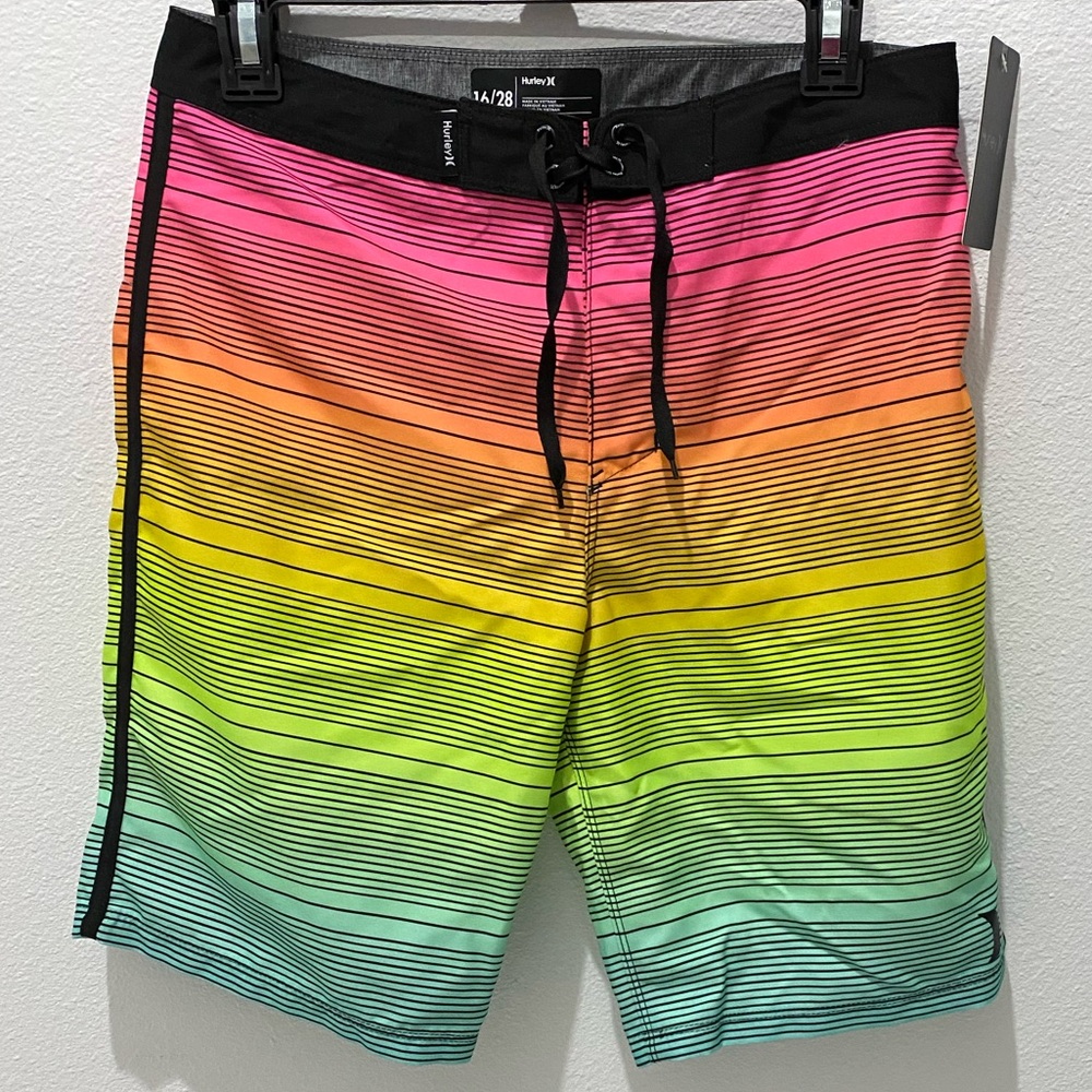 Hurley Boys’ Big Shoreline Board Shorts in Multi Color Print - 16 (W 28)